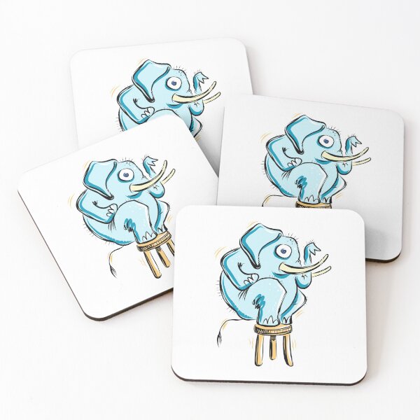 Item preview, Blue Elephant balancing on a Stool designed and sold by Dani Vittz.