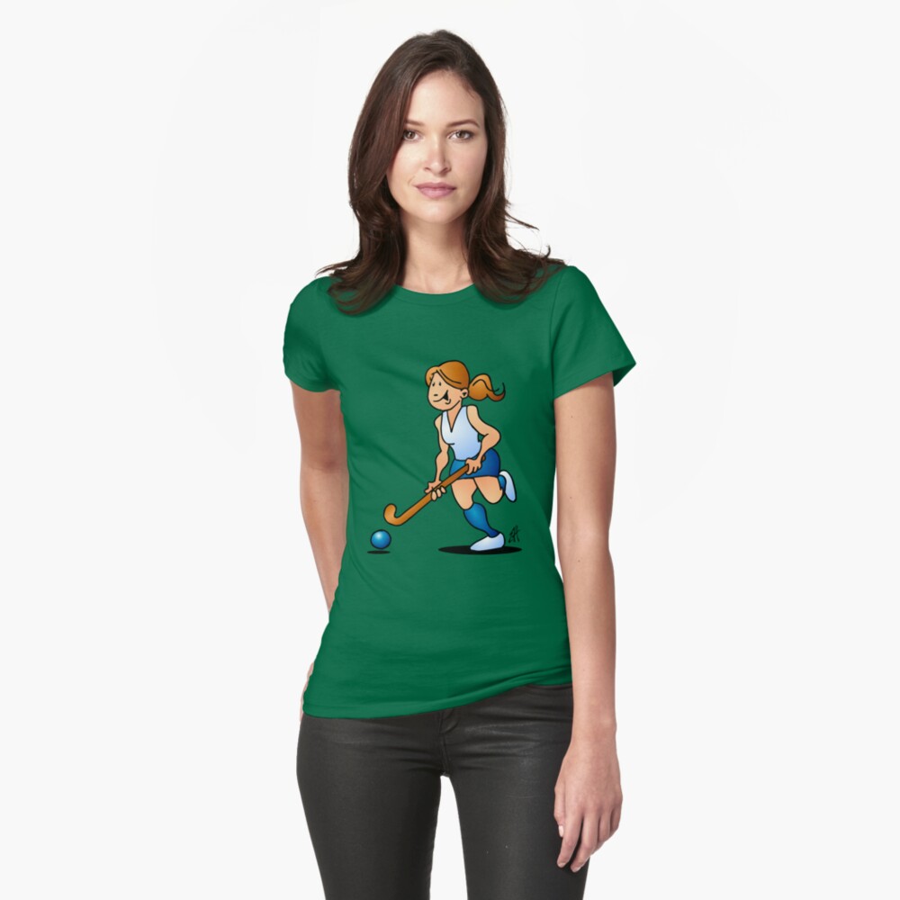 Field hockey girl Fitted T-Shirt