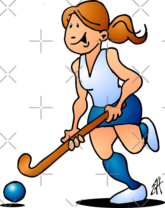 "Field hockey girl" Stickers by cardvibes | Redbubble