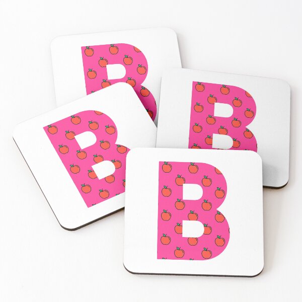 Item preview, Letter B in pink color with apple pattern designed and sold by VrajStudio.
