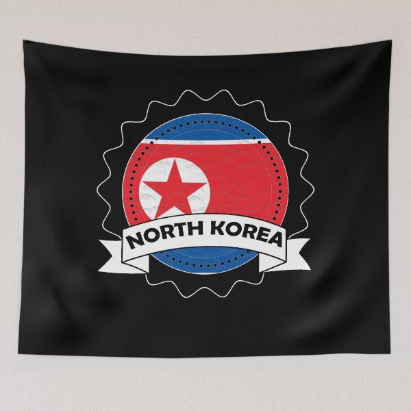 Item preview, North Korea Emblem-Badge-Flag designed and sold by Gina-Driada.