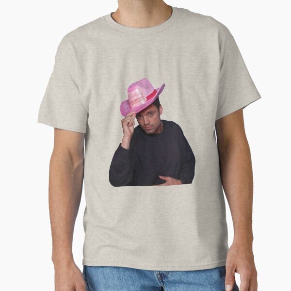 Item preview, Yee Haw! Sebastian Stan with Pink birthday Princess Cowboy Hat designed and sold by L1 Creations.