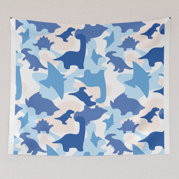 Item preview, Dinosaur Camo Blue designed and sold by Jelly Bear.