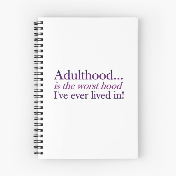 Item preview, Adulthood... is the worst hood! designed and sold by KatElizCreative.