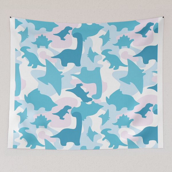 Item preview, Dinosaur Camo Aqua designed and sold by Jelly Bear.