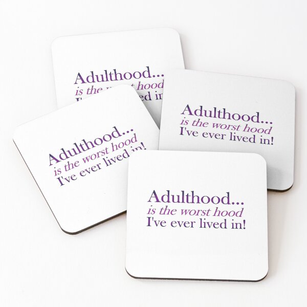 Item preview, Adulthood... is the worst hood! designed and sold by KatElizCreative.