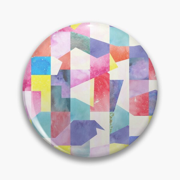 Item preview, Very Peri Watercolor Texture Collage-Artistic Geometric Print designed and sold by ninoladesign.