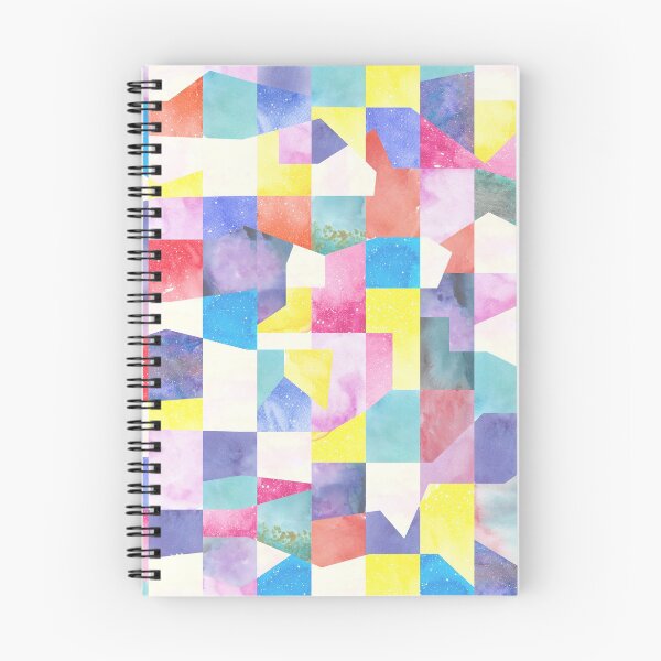 Item preview, Very Peri Watercolor Texture Collage-Artistic Geometric Print designed and sold by ninoladesign.