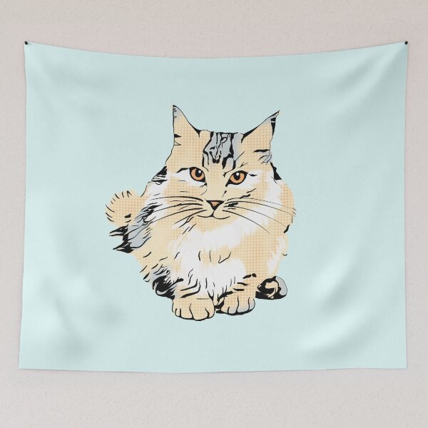 Item preview, Pop Art Main Coon Cat graphic design designed and sold by forziati design.