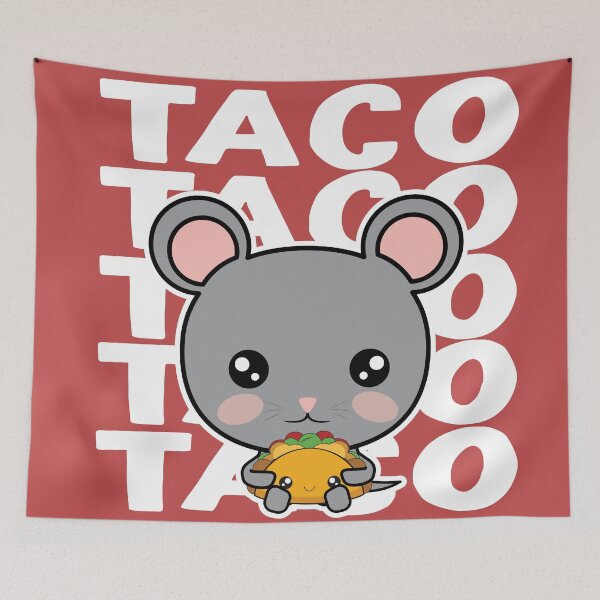 Item preview, a mouse eating taco designed and sold by samah82.