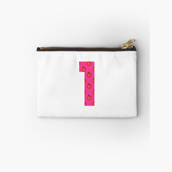 Item preview, Number 1 in pink color with apple pattern designed and sold by VrajStudio.