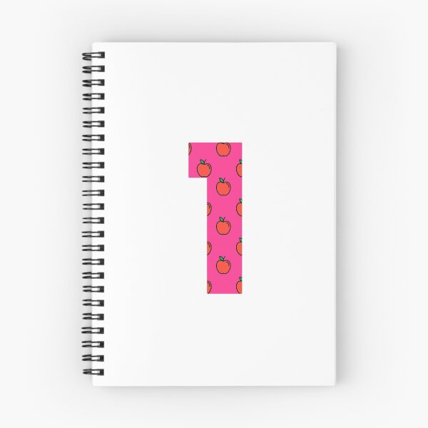 Item preview, Number 1 in pink color with apple pattern designed and sold by VrajStudio.