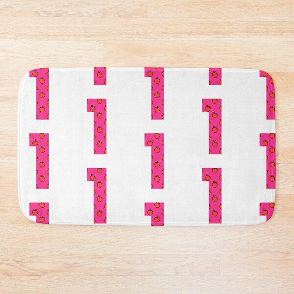 Item preview, Number 1 in pink color with apple pattern designed and sold by VrajStudio.