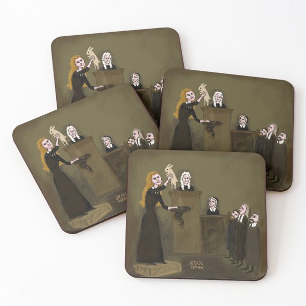 Item preview, Salem witch trial courtroom sketch art designed and sold by RaderDraw.