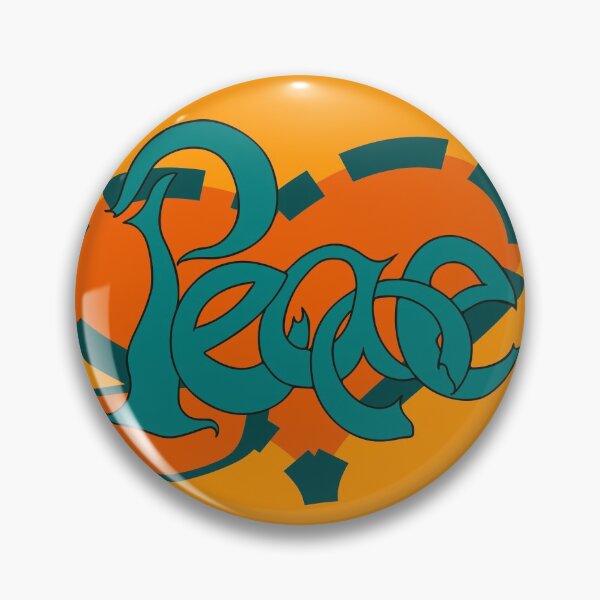 Item preview, Peace Calligraffiti Hippie Loveheart - Teal designed and sold by PATRICIA CASTILLA PEREZ.