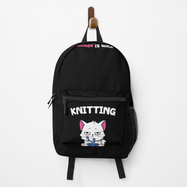 Item preview, Knitting Because Murder Is Wrong Hobbies Knit Feline Cat Top Tapestry Needle Textile Knitter Crochet Thread Des designed and sold by shirti.