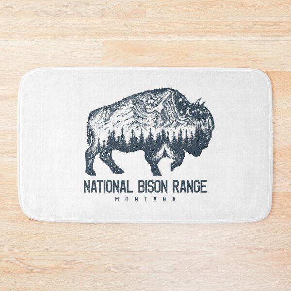 Item preview, National Bison Range Montana Bison Buffalo Tee designed and sold by Capybara Clothing.