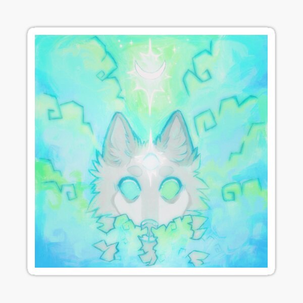 smoky mystical wolf Sticker