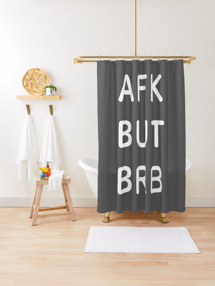 AFK BUT BRB - Black Writing Pin for Sale by akaiawa