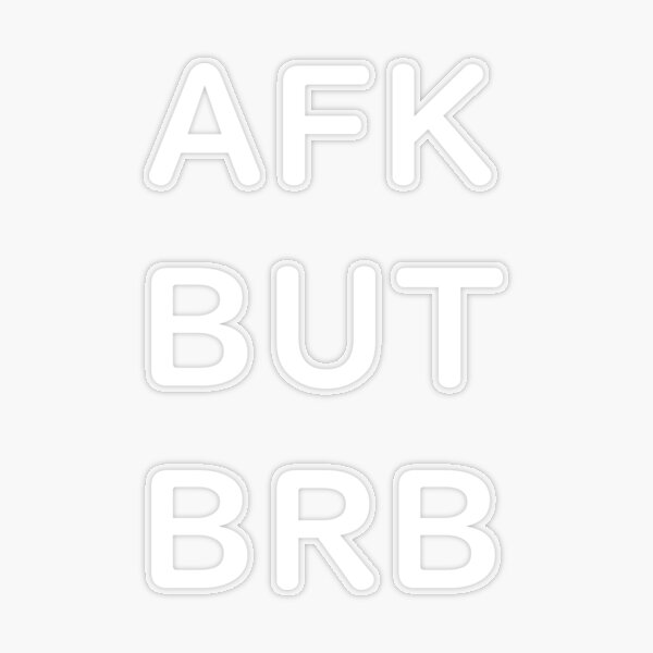 AFK BUT BRB - Black Writing Pin for Sale by akaiawa