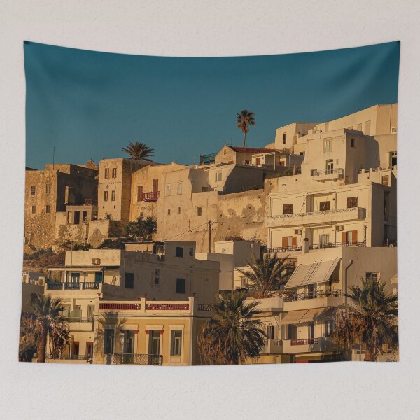 Item preview, Greek Buildings at Sunset in Naxos, Greece designed and sold by JarbasVisuals.