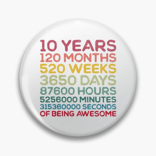 Item preview, 10 Years of being awesome Birthday Gift  designed and sold by ambaart.