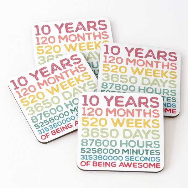 Item preview, 10 Years of being awesome Birthday Gift  designed and sold by ambaart.