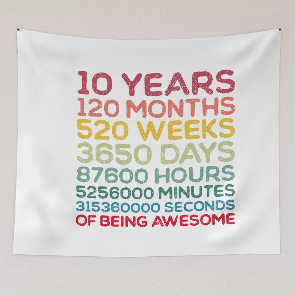 Item preview, 10 Years of being awesome Birthday Gift  designed and sold by ambaart.