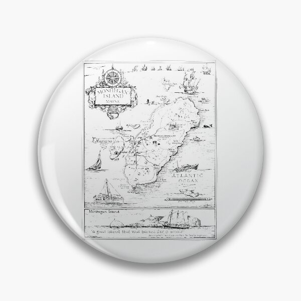 Item preview, Monhegan Island Map designed and sold by Bogframe.