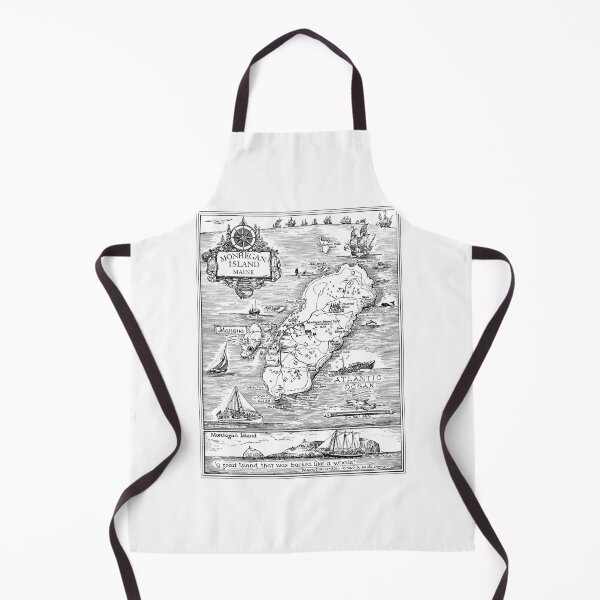 Item preview, Monhegan Island Map designed and sold by Bogframe.