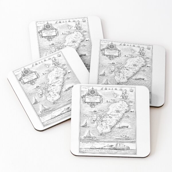 Item preview, Monhegan Island Map designed and sold by Bogframe.