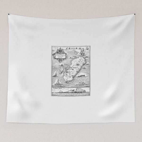 Item preview, Monhegan Island Map designed and sold by Bogframe.