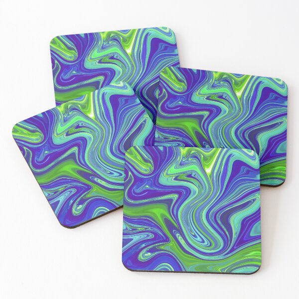 Item preview, Glowing Green on Blue designed and sold by Flydea.