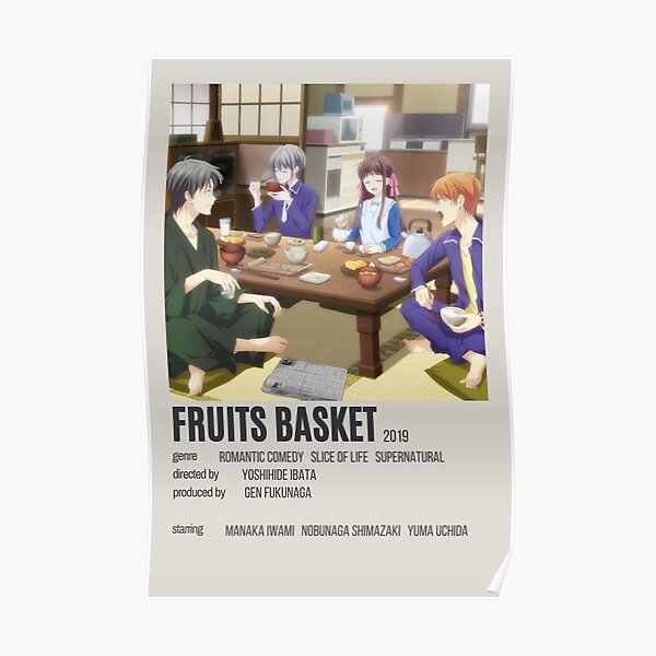 Vintage Fruits Basket Poster