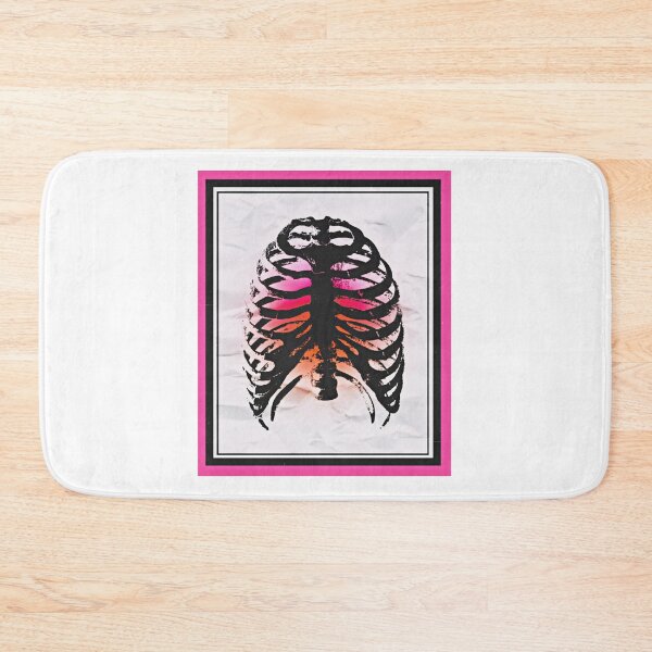 Item preview, Digital pink abstract goth rib cage graphic design  designed and sold by Madi Rae.