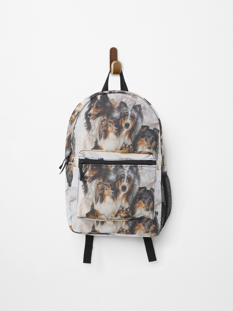 Thumbnail 1 of 3, Backpack, Shetland Sheepdog Grouping designed and sold by BarbBarcikKeith.