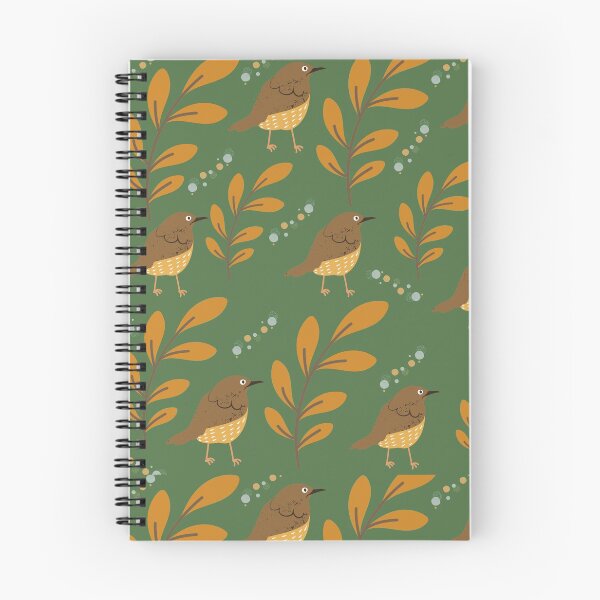 Aperçu de l'œuvre Oiseau brun avec motif de feuilles créée et vendue par Dolyaz.