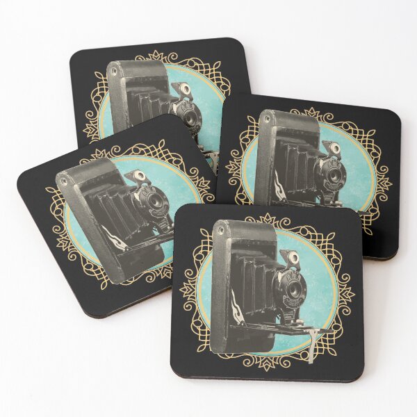 Item preview, Vintage Cameras: Kodak Retro Film Camera Framed in Blue Circle designed and sold by GraffitiSoup.