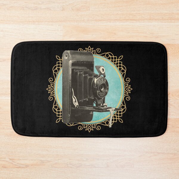 Item preview, Vintage Cameras: Kodak Retro Film Camera Framed in Blue Circle designed and sold by GraffitiSoup.