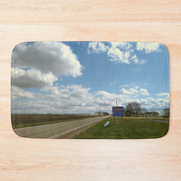Item preview, Welcome to Indiana Sign Along a Two Lane Highway on a Cloudy Afternoon designed and sold by Mothe3rd.
