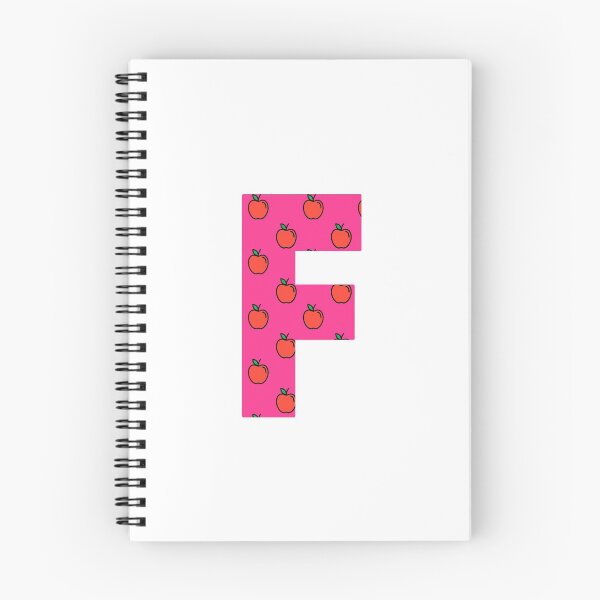 Item preview, Letter F in pink color with apple pattern designed and sold by VrajStudio.