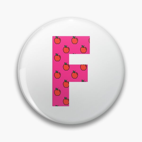 Item preview, Letter F in pink color with apple pattern designed and sold by VrajStudio.