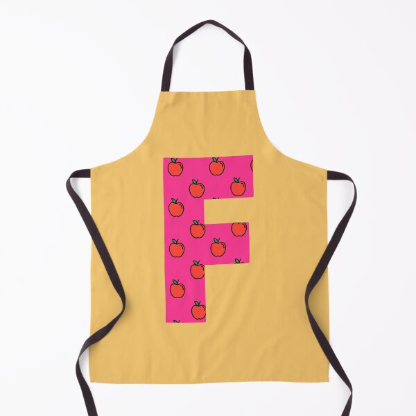 Item preview, Letter F in pink color with apple pattern designed and sold by VrajStudio.