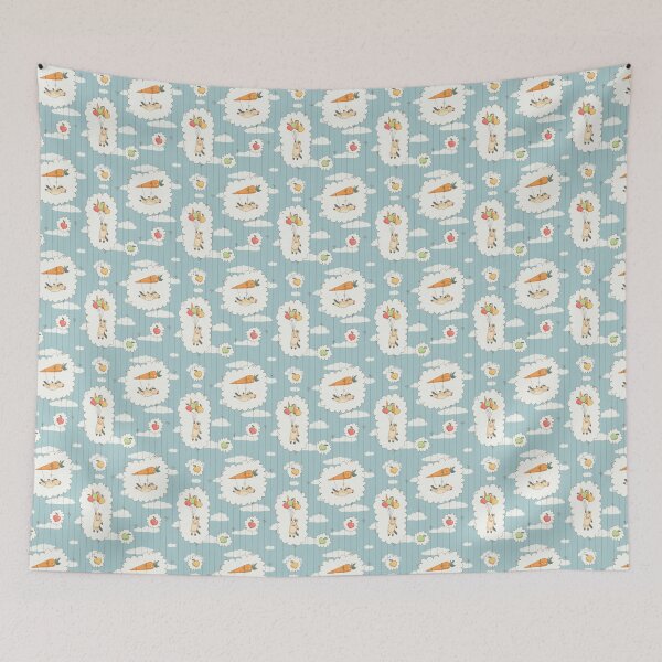 Item preview, Flying cute horses pattern designed and sold by Tayastore.