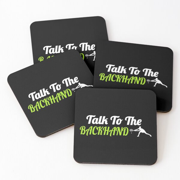 Item preview, Talk to the backhand - Tennis funny quote designed and sold by poojapatel5.