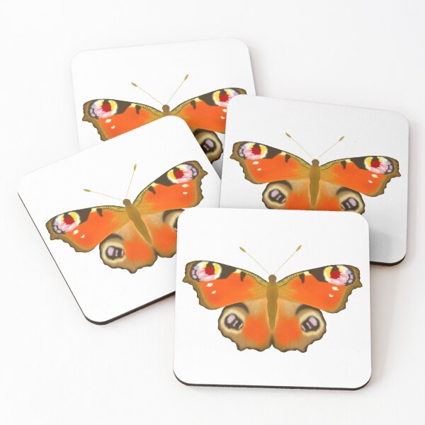 Item preview, Red Patterned Peacock Butterfly designed and sold by KirstyNadineArt.