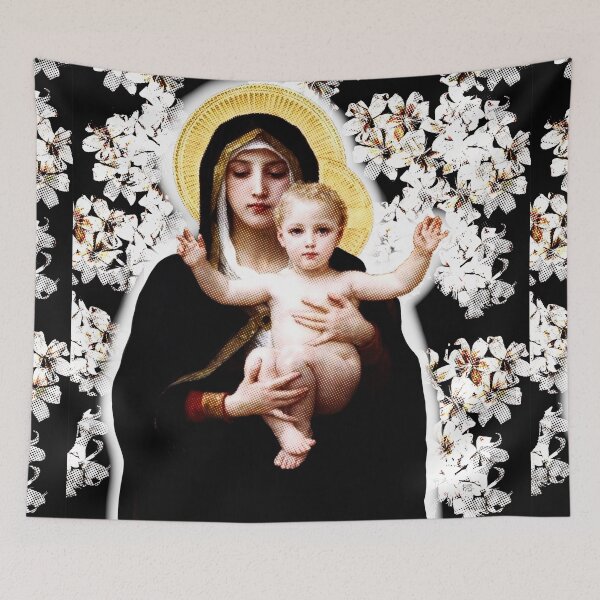 Item preview, Madonna of the Lilies, after Bouguereau | Mother's Day 2021| Retro | Vintage designed and sold by spinolator.