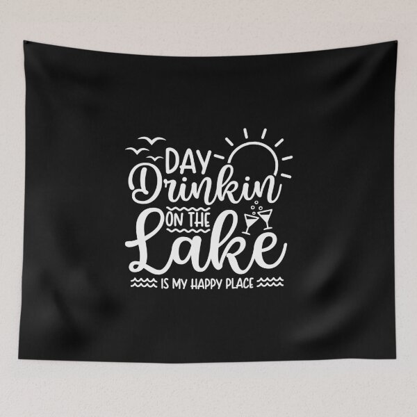 Item preview, Day Drinkin' On The Lake Is My Happy Place - Funny Summer designed and sold by ohmier.
