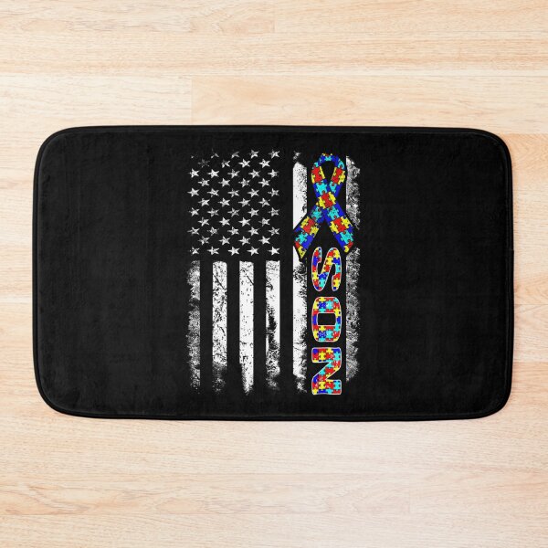 Item preview, Son Autism Awareness American Flags For Family designed and sold by JeannetteFlower.