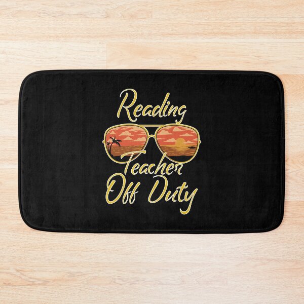 Item preview, Reading Teacher Off Duty Sunglasses Beach Sunset,funny retired teacher gift designed and sold by Theobsessed01.